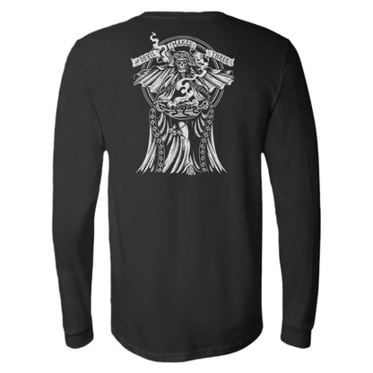 Mens skeleton witch long sleeve tee