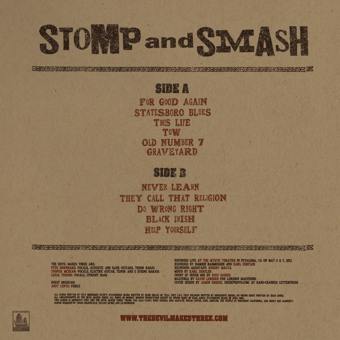 NEW_GOLD MARBLED VINYL_Stomp & Smash - LP or Digital Download
